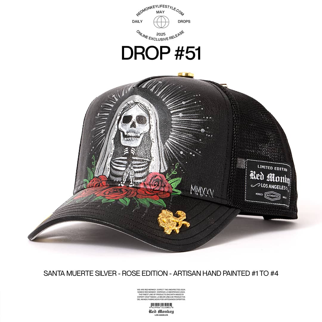 Santa Muerte Artisan Silver - Rose Edition