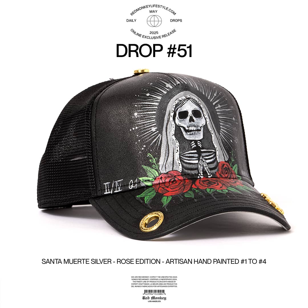 Santa Muerte Artisan Silver - Rose Edition
