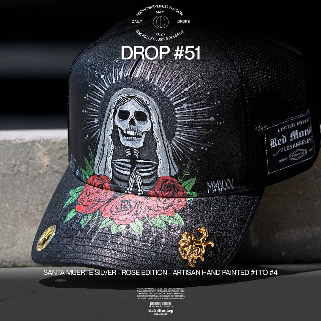 Santa Muerte Artisan Silver - Rose Edition